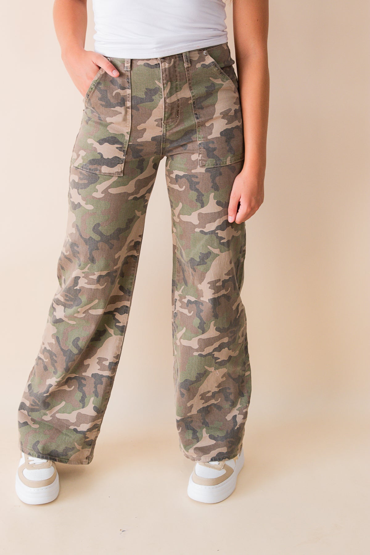 Far Out PatchPocket High Rise Wide Leg