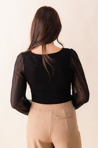 Gleam Mixed Media Bodysuit