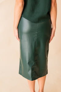 Adrianna Ruched Midi Skirt