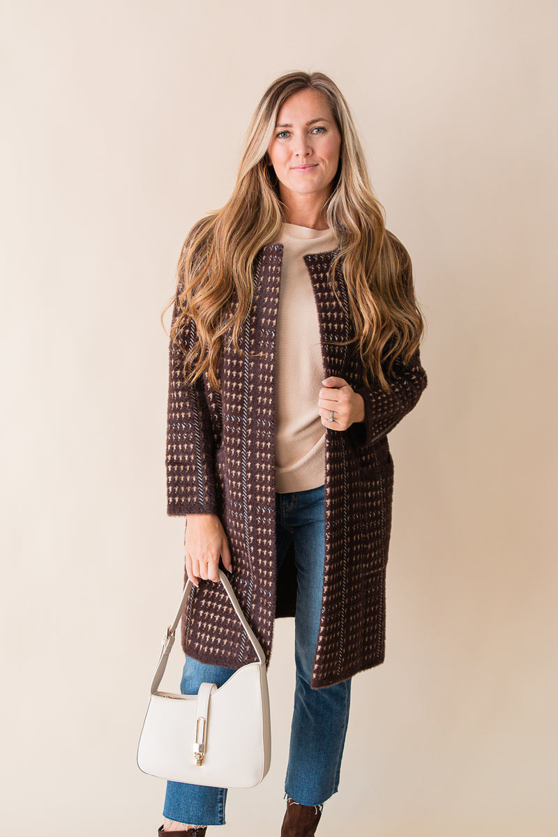 Marceau Houndstooth Coat