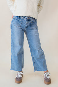 Cropped Wide Leg with Front Pocket