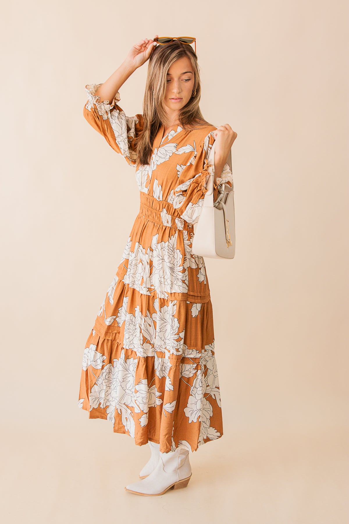 French Woven Midi Dress