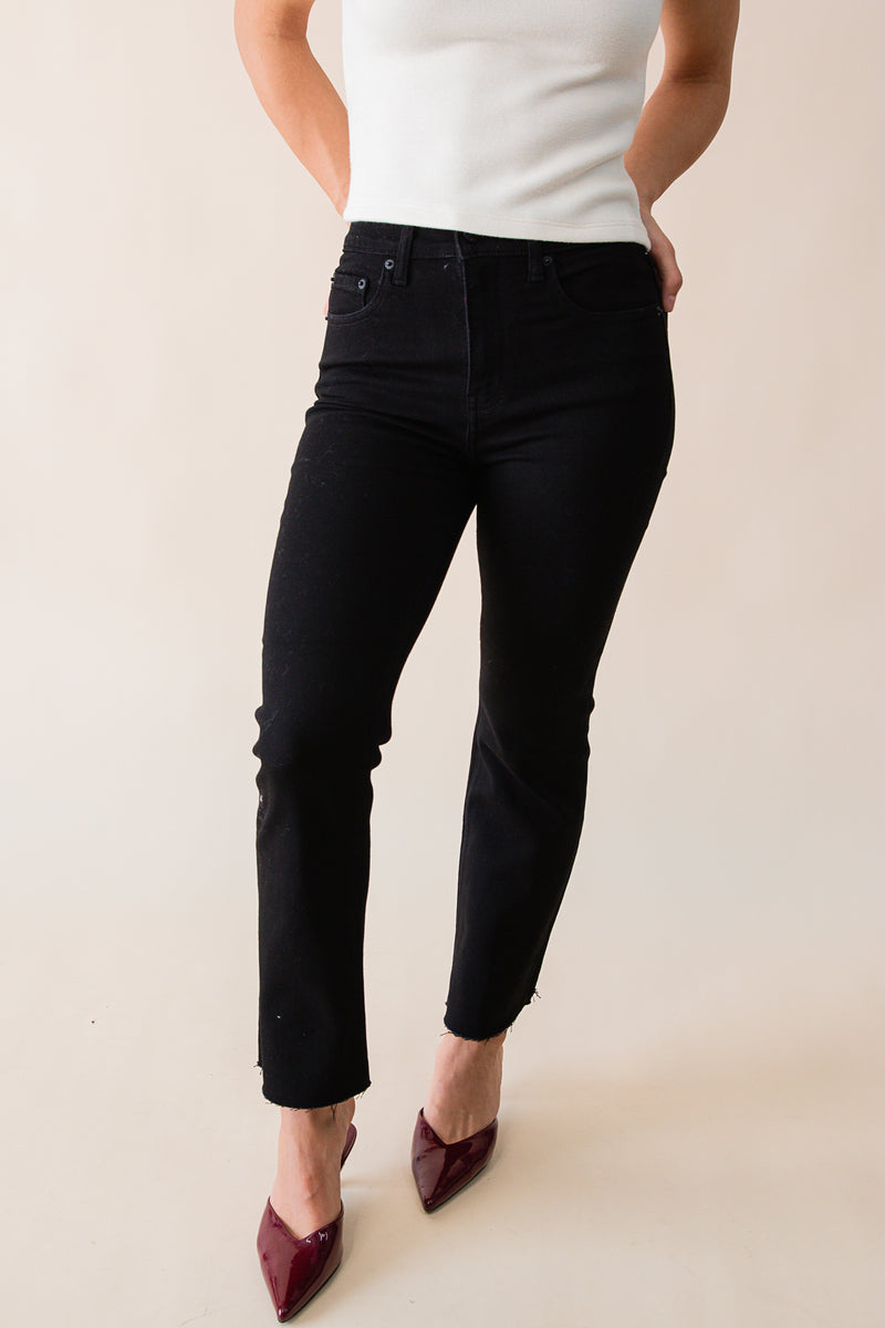 Shy Girl High Rise Crop Flare Jean