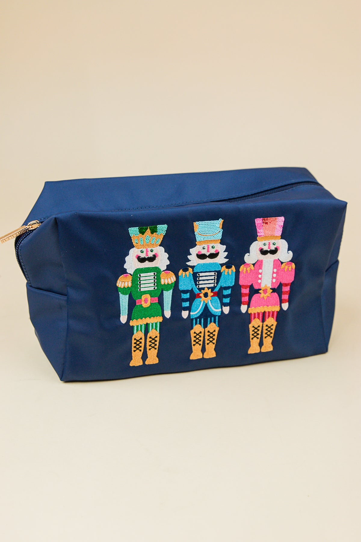 Cara Nutcracker Zip Pouch Navy