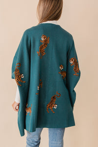 Crue Tiger Print Poncho