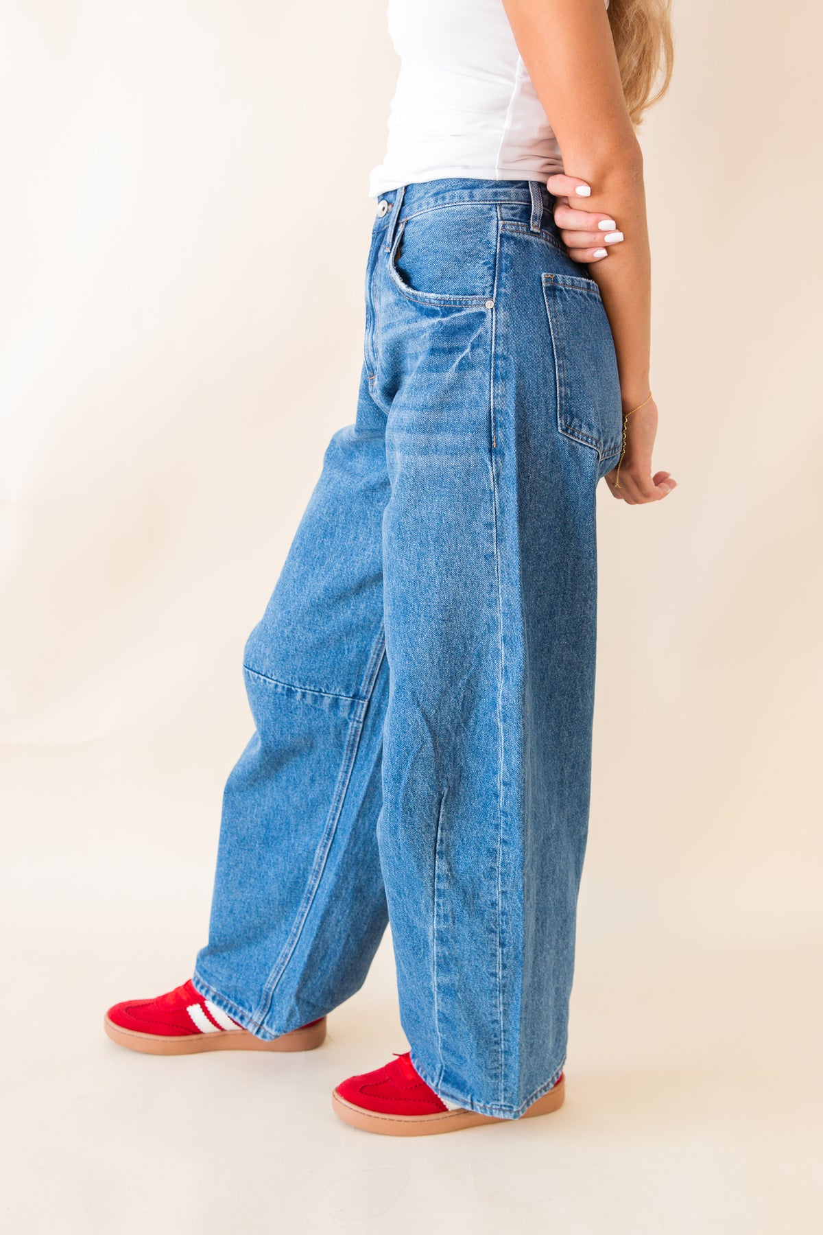 Katia Tailored Barrel Leg Jeans