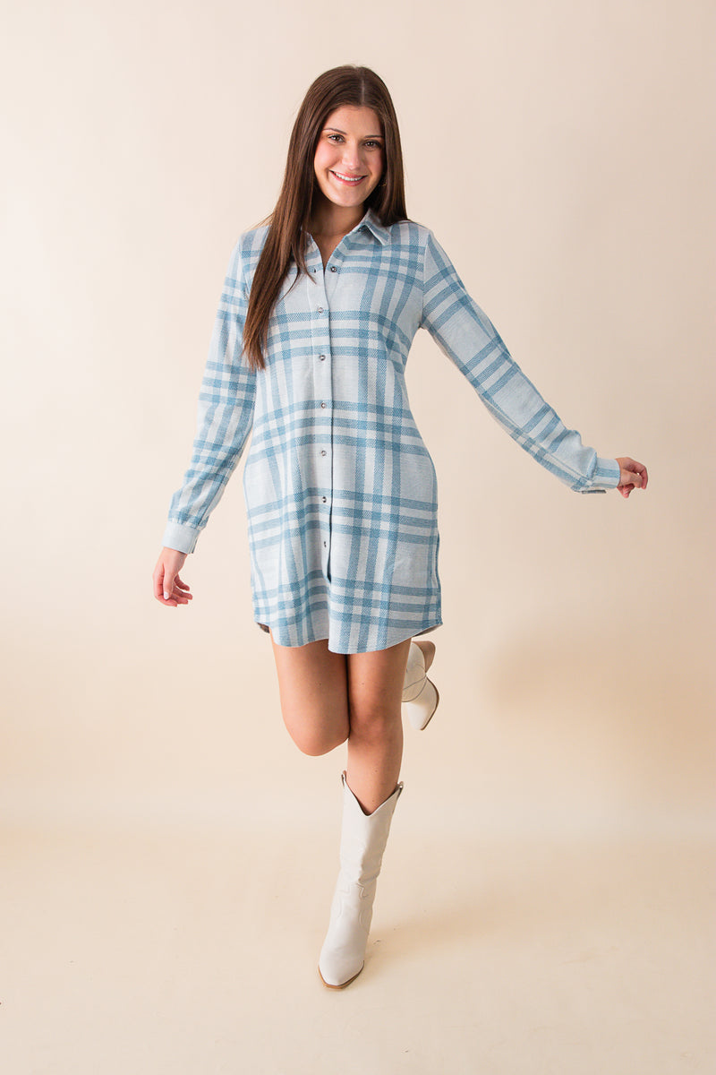 Lynden Knit Flannel Dress