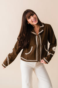 Speakeasy Embroidered Detail Jacket