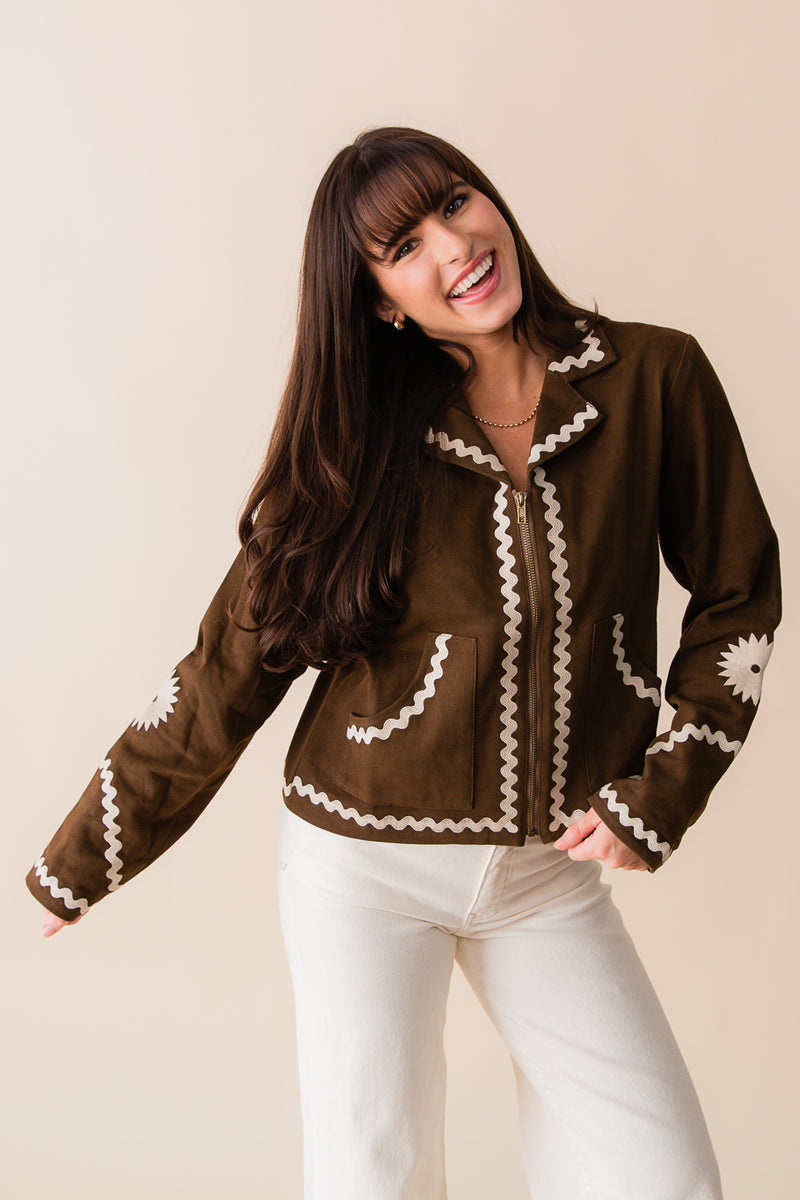 Speakeasy Embroidered Detail Jacket