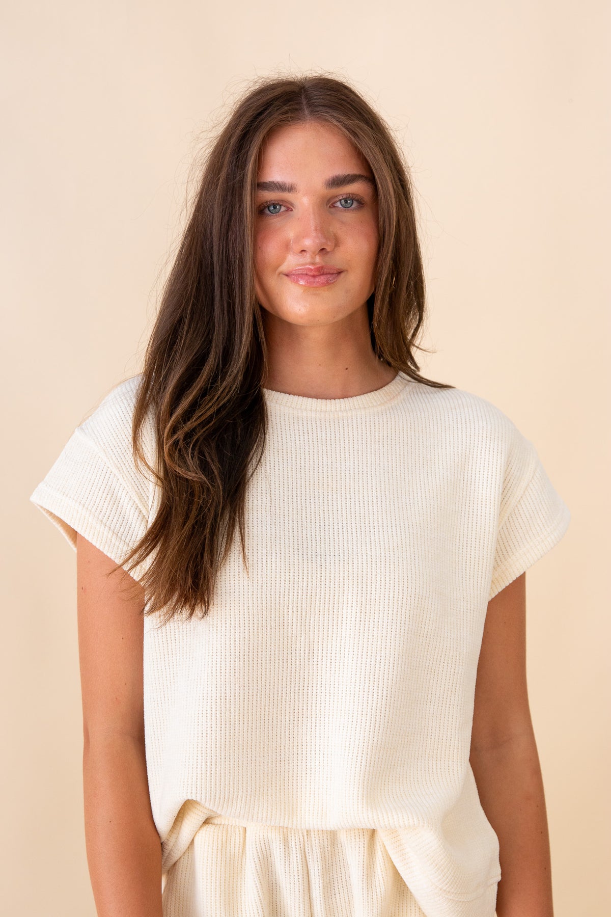 Chenille Short Sleeve Top