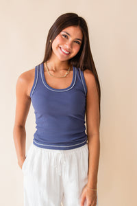 Lottie Contrast Stitch Tank