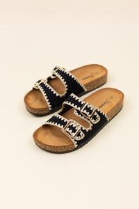 Berk Blanket Stitching Design Slide Sandal