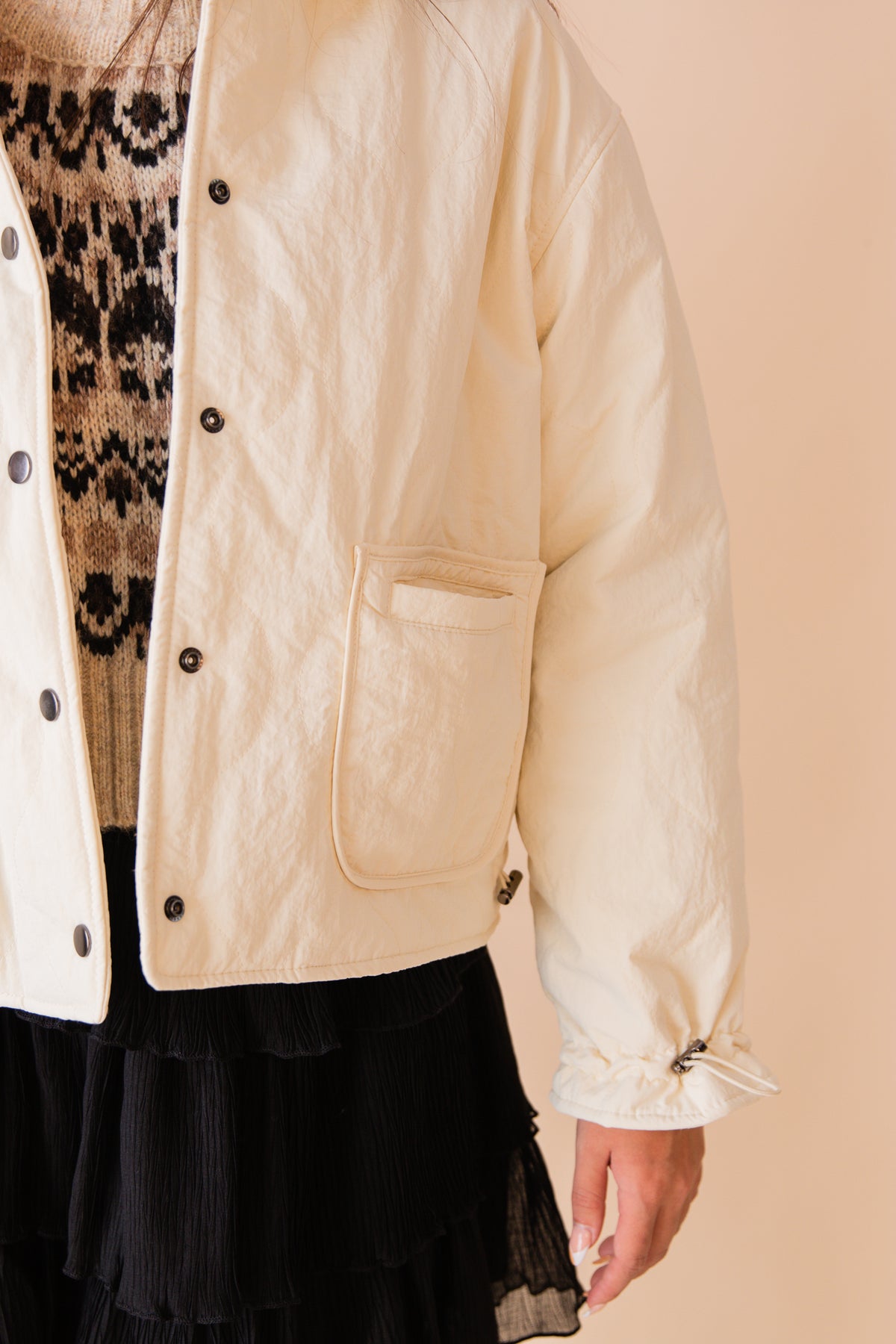 Cloudy Sky Quilted Jacket