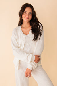 Sweetheart Pointelle Cardigan