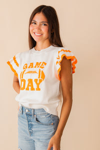 Suit Up Ruffle Top