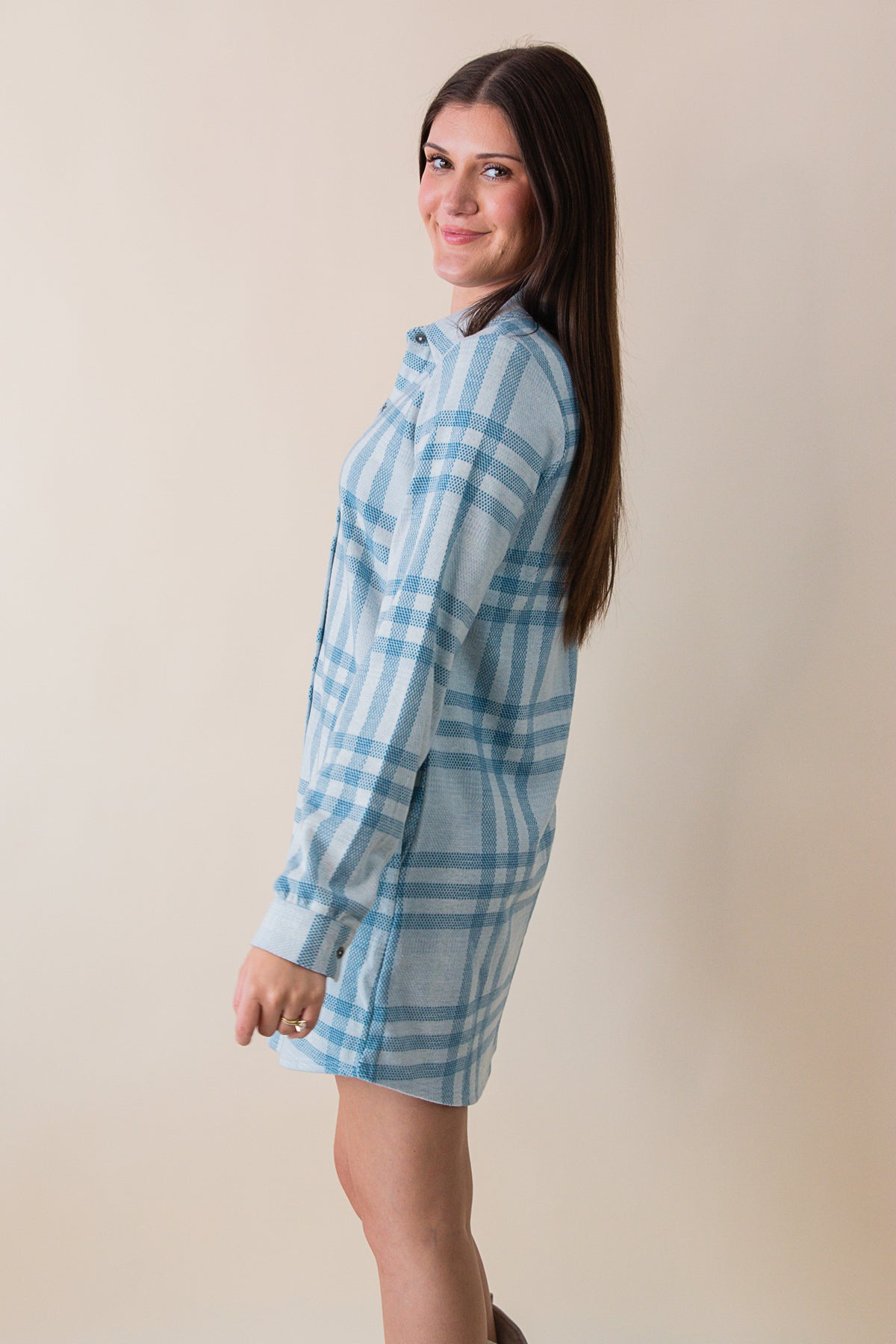 Lynden Knit Flannel Dress