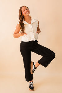 Dreamy Pearl Ruffle Vest
