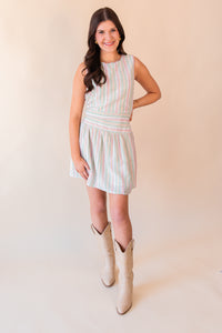 SPF 50 Cut Out Waist Tie Dress