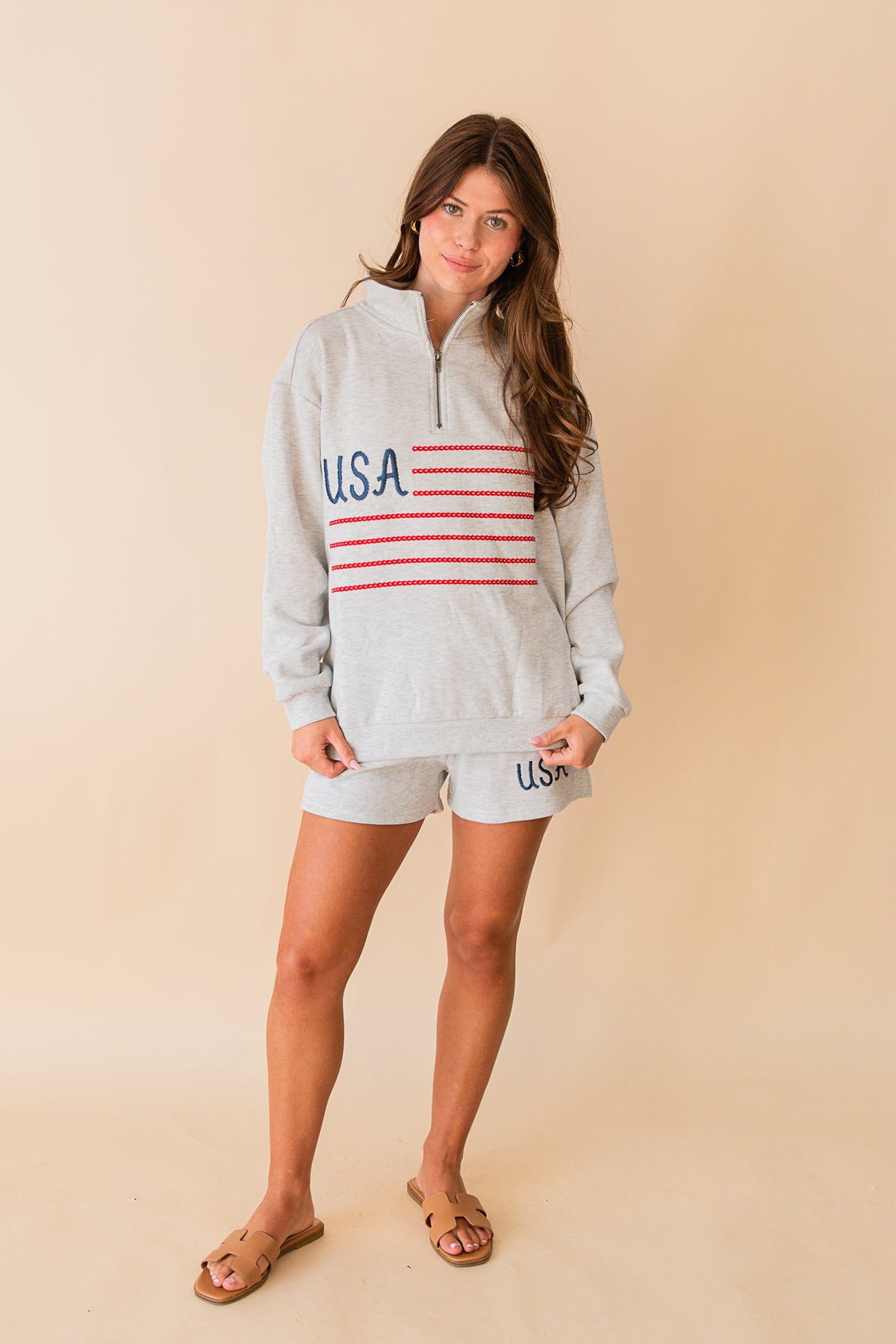 Spring Americana Quarter Zip