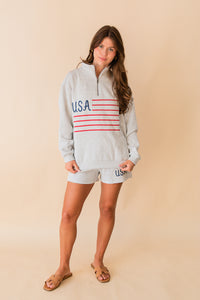 Spring Americana Quarter Zip