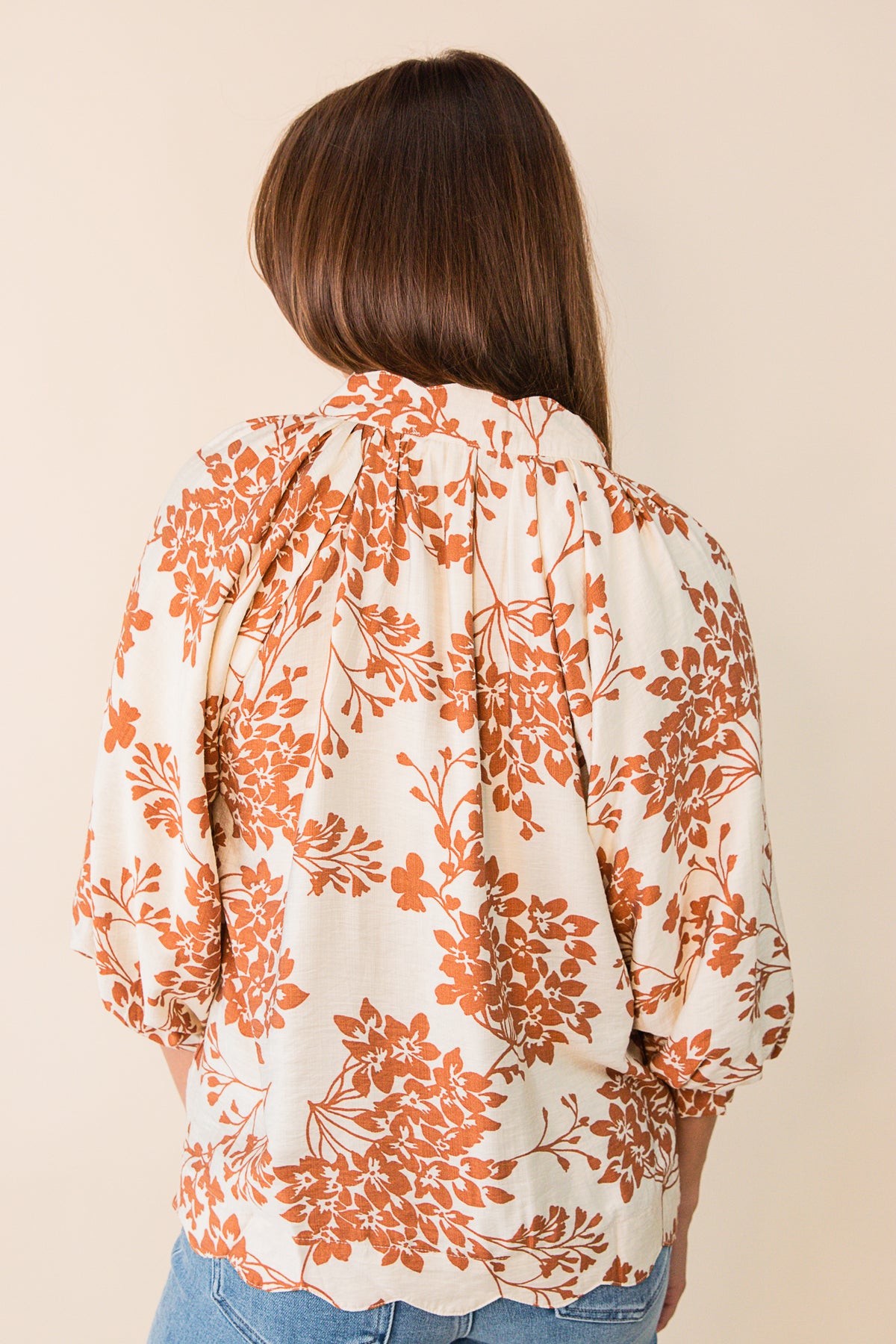 Cherry Blossom Puff Sleeve Top