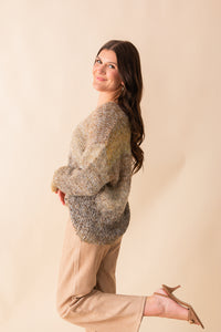 Smiley Ombre Knit Cardigan