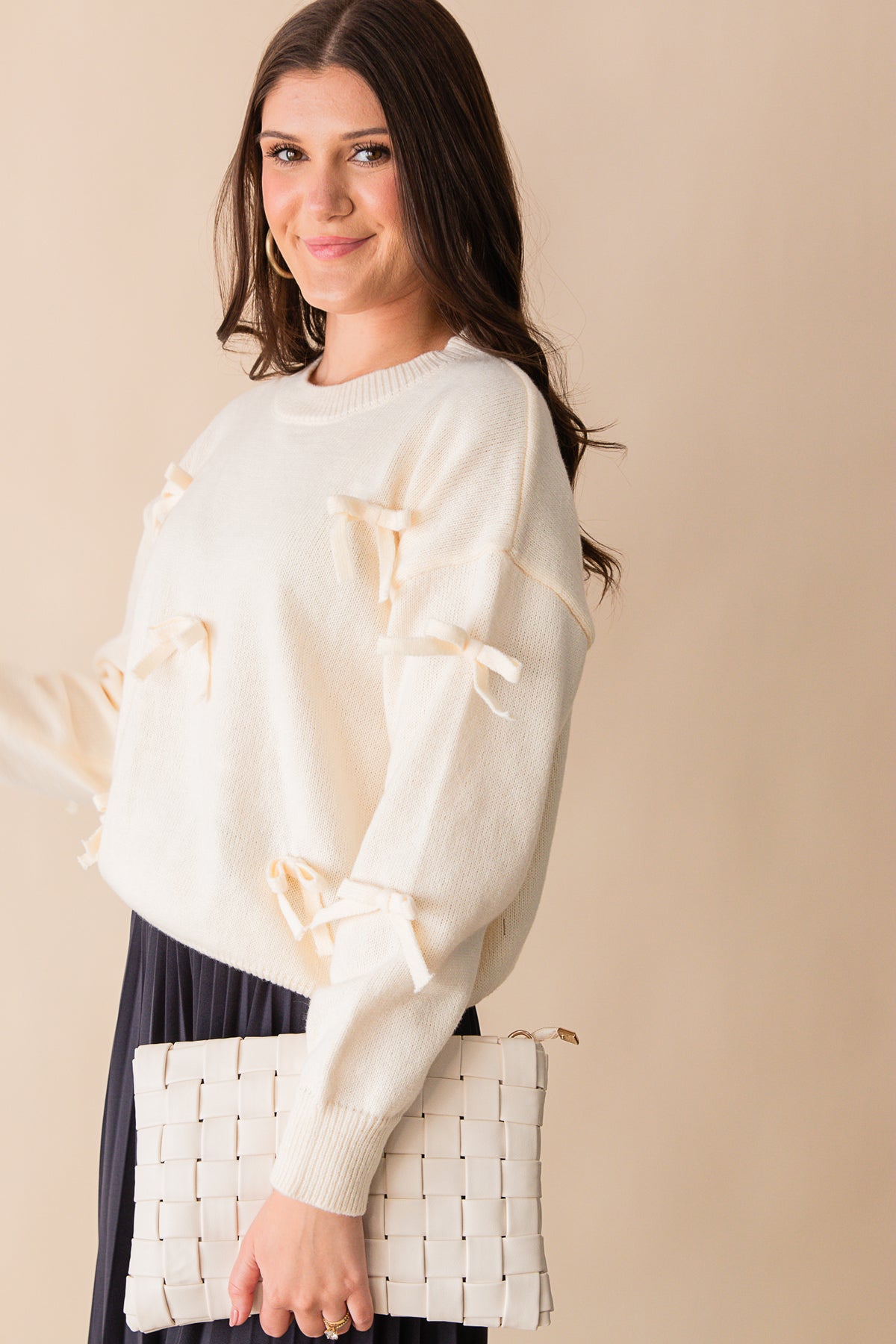 Allie L/S Bow Sweater