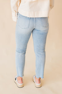 Mid Rise Cigarette Crop Jean