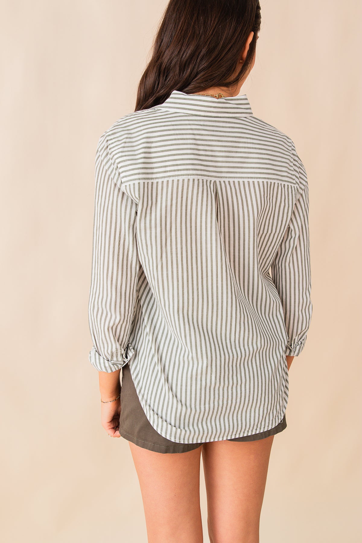 Crane Stripe Woven LS Shirt