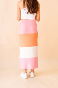 Color Block Sweat Skirt