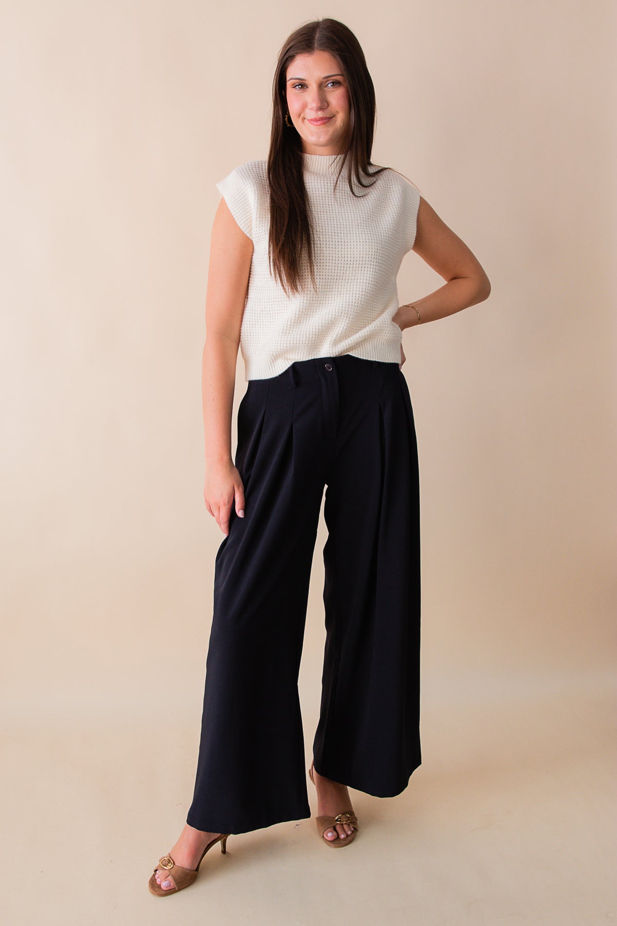 Most Wanted Pleat Front Wide Leg Pant