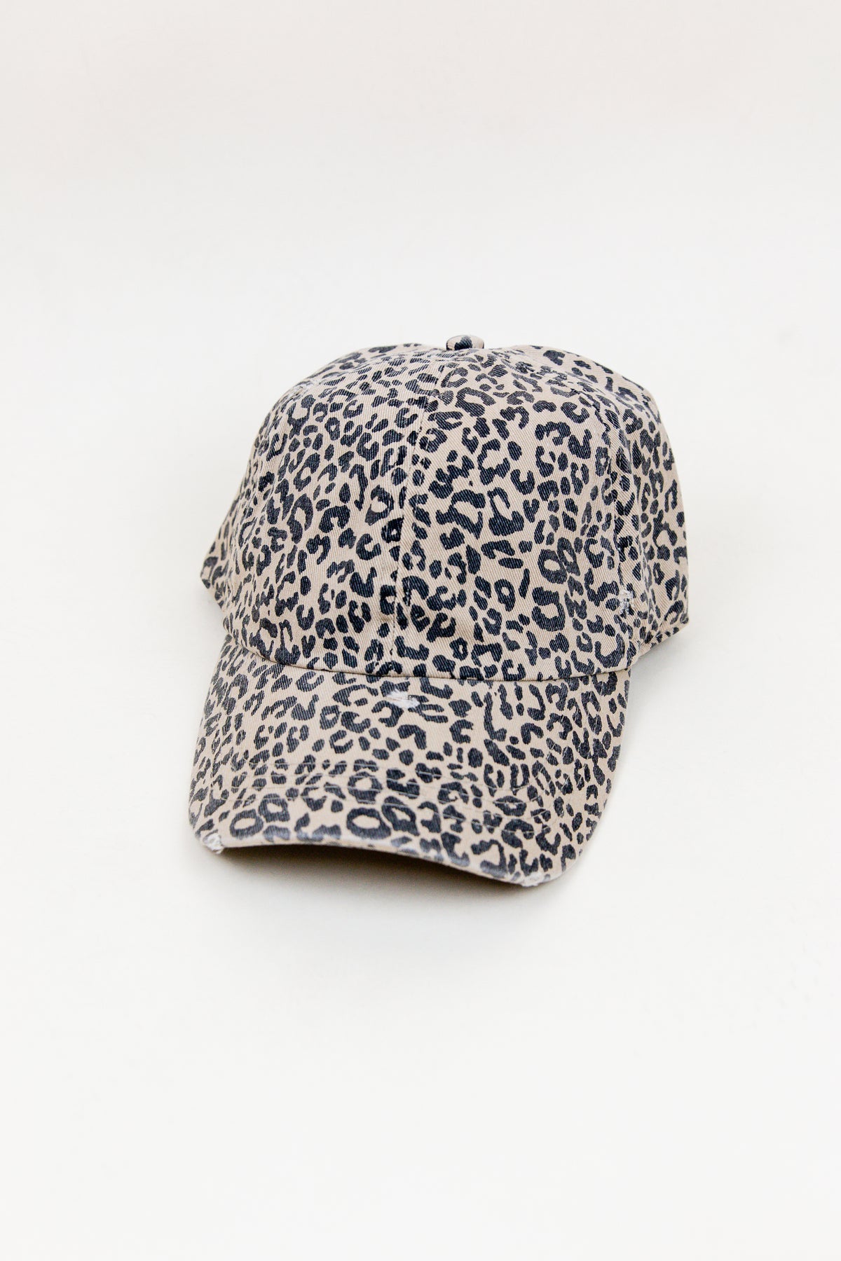 Leopard Distressed Baseball Cap