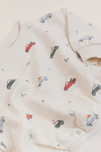 Relaxed Fleece Sweatshirt Cars