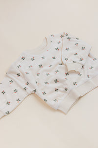 Velour Relaxed Sweatshirt Holly Berry