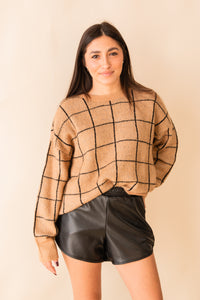 Grid Galaxy Knit Sweater