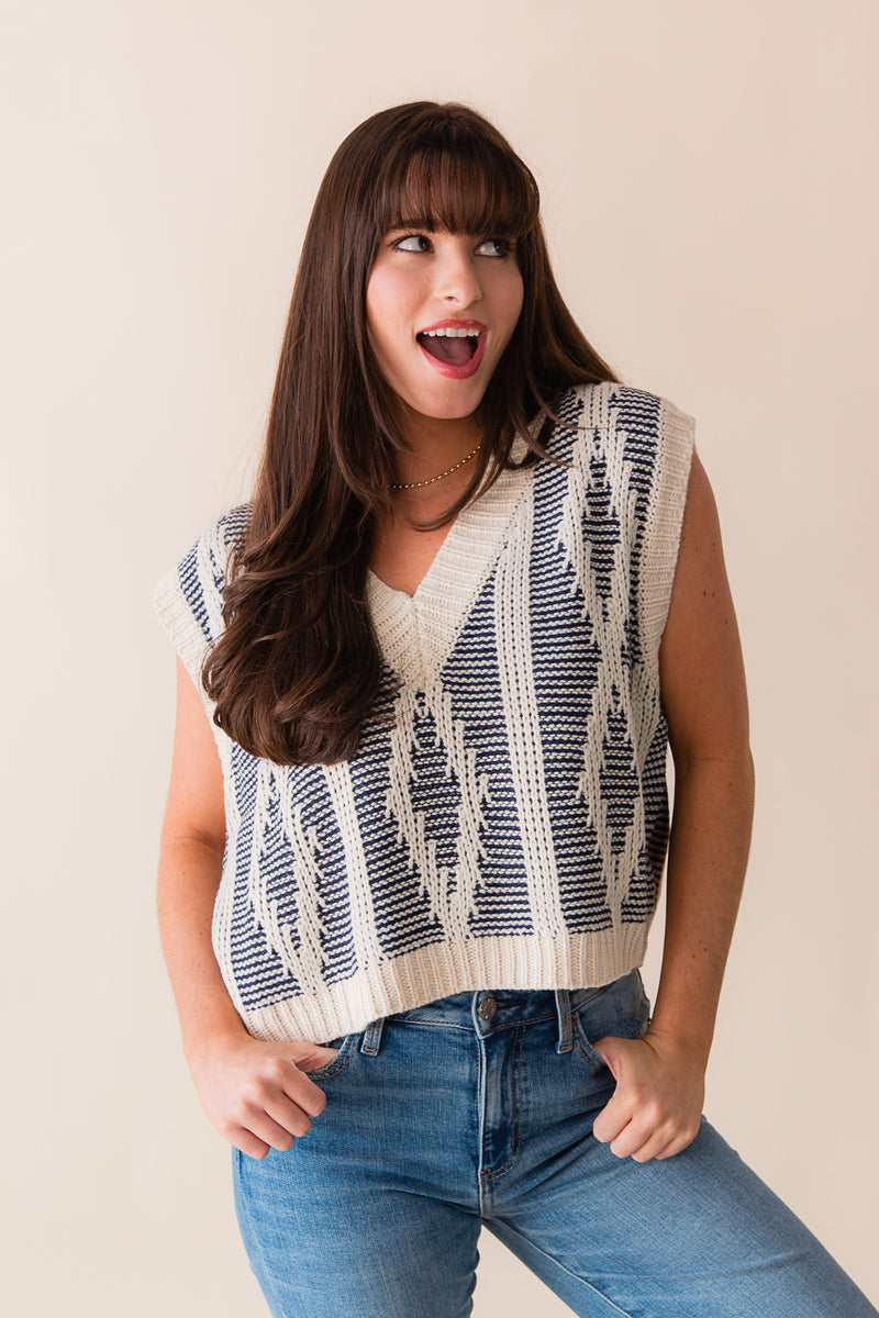 Macy Two Tone Sweater Vest