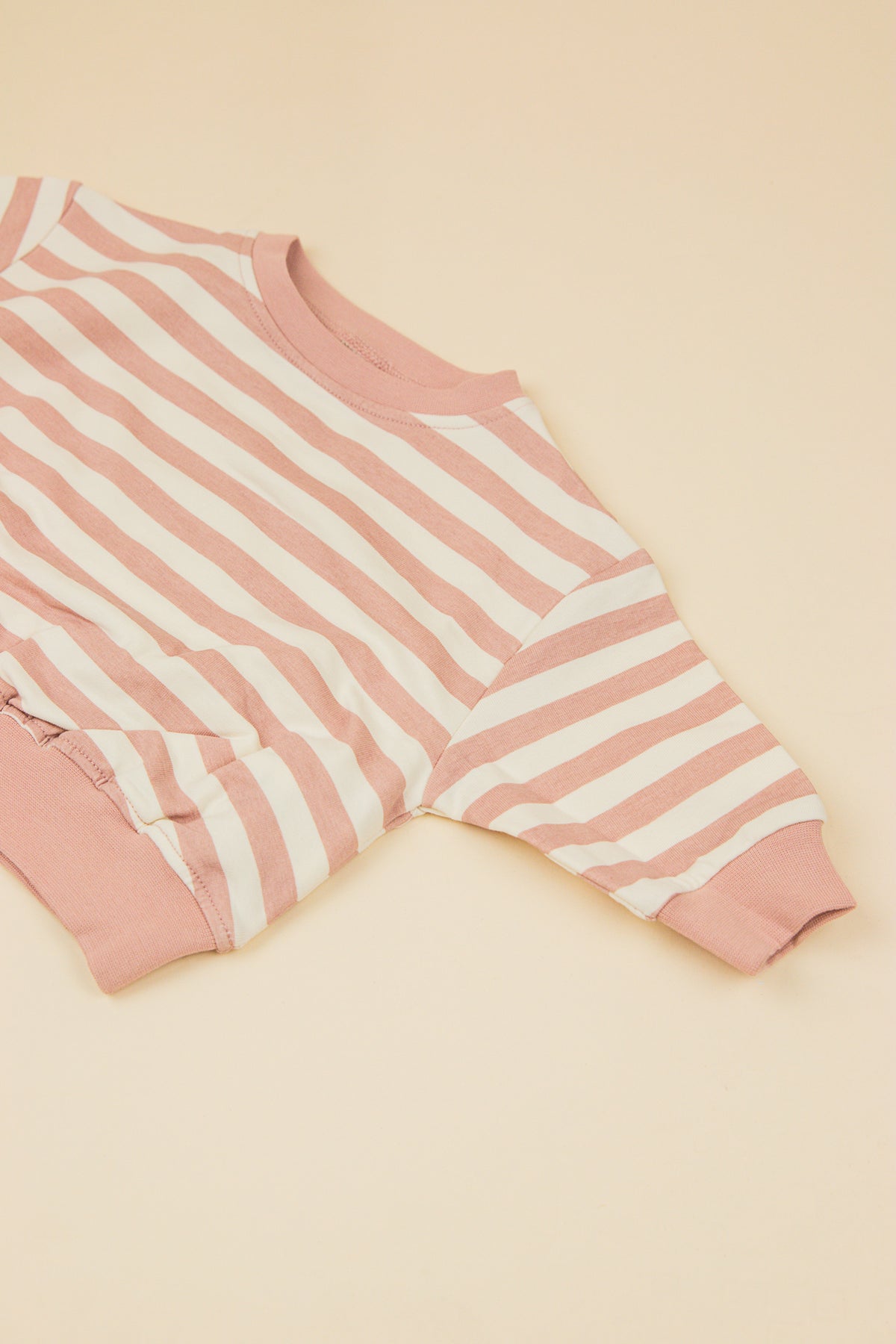 Relaxed Sweatshirt Pink Stripe