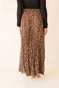 Call Me Later Leopard Midi Skirt