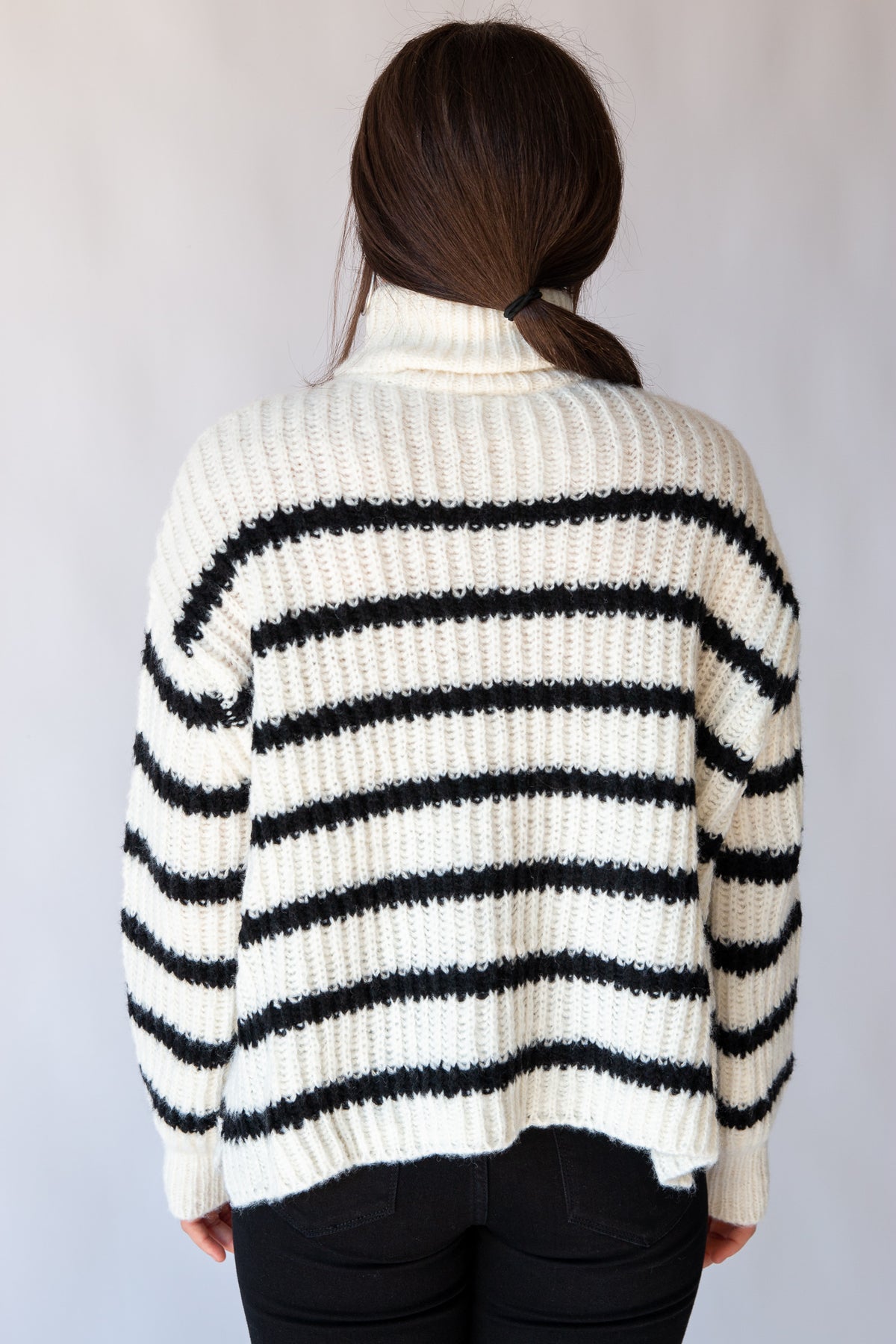 Aki Turtle Neck Striped Sweater