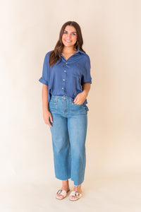 Soleil Cropped Straight Leg Jeans