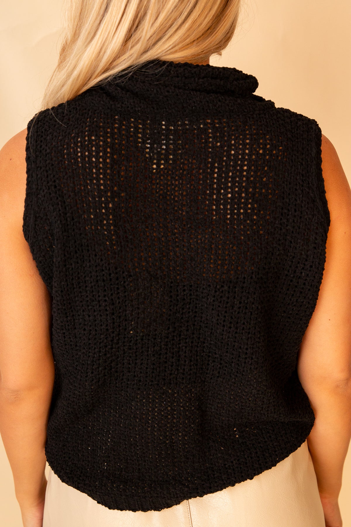 Hailee Cowl Neck Crochet Top