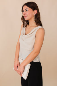 Last Night Cowl Neck Top