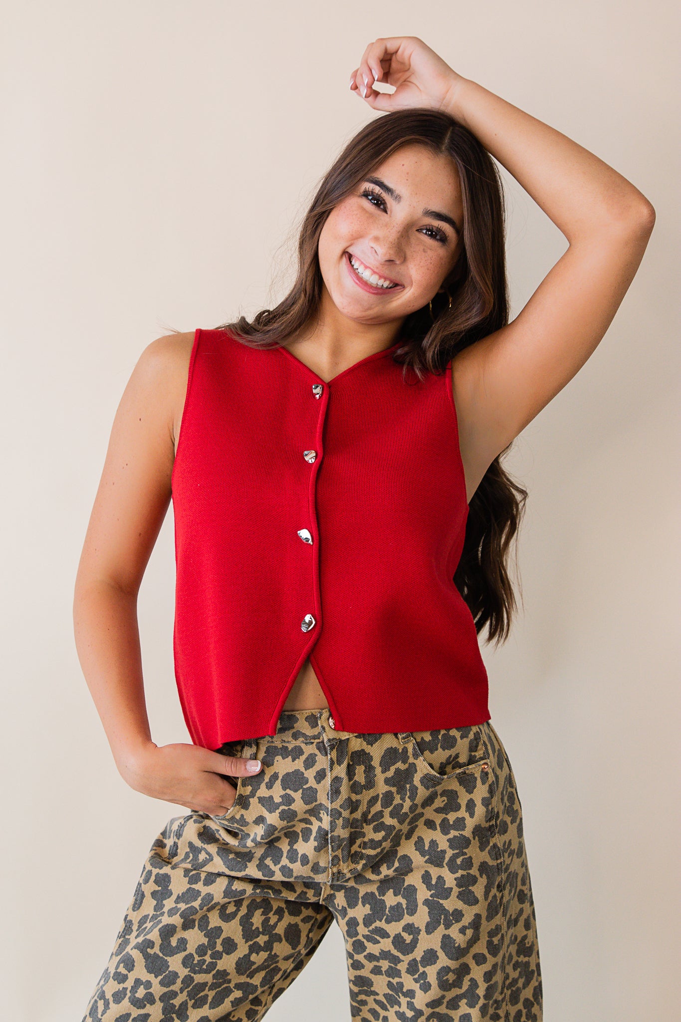 マメ クロゴウチCarnation Willow Sleeveless Tops マメ クロゴウチCarnation Willow Sleeveless Tops