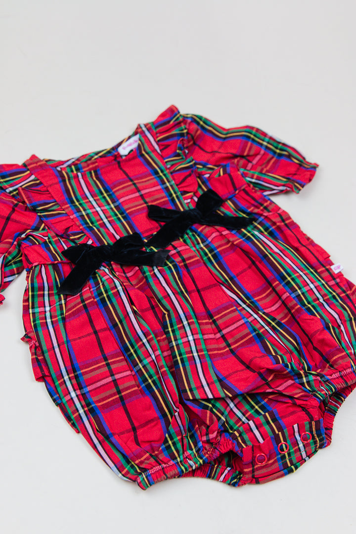 Nicholas Plaid Bubble Romper