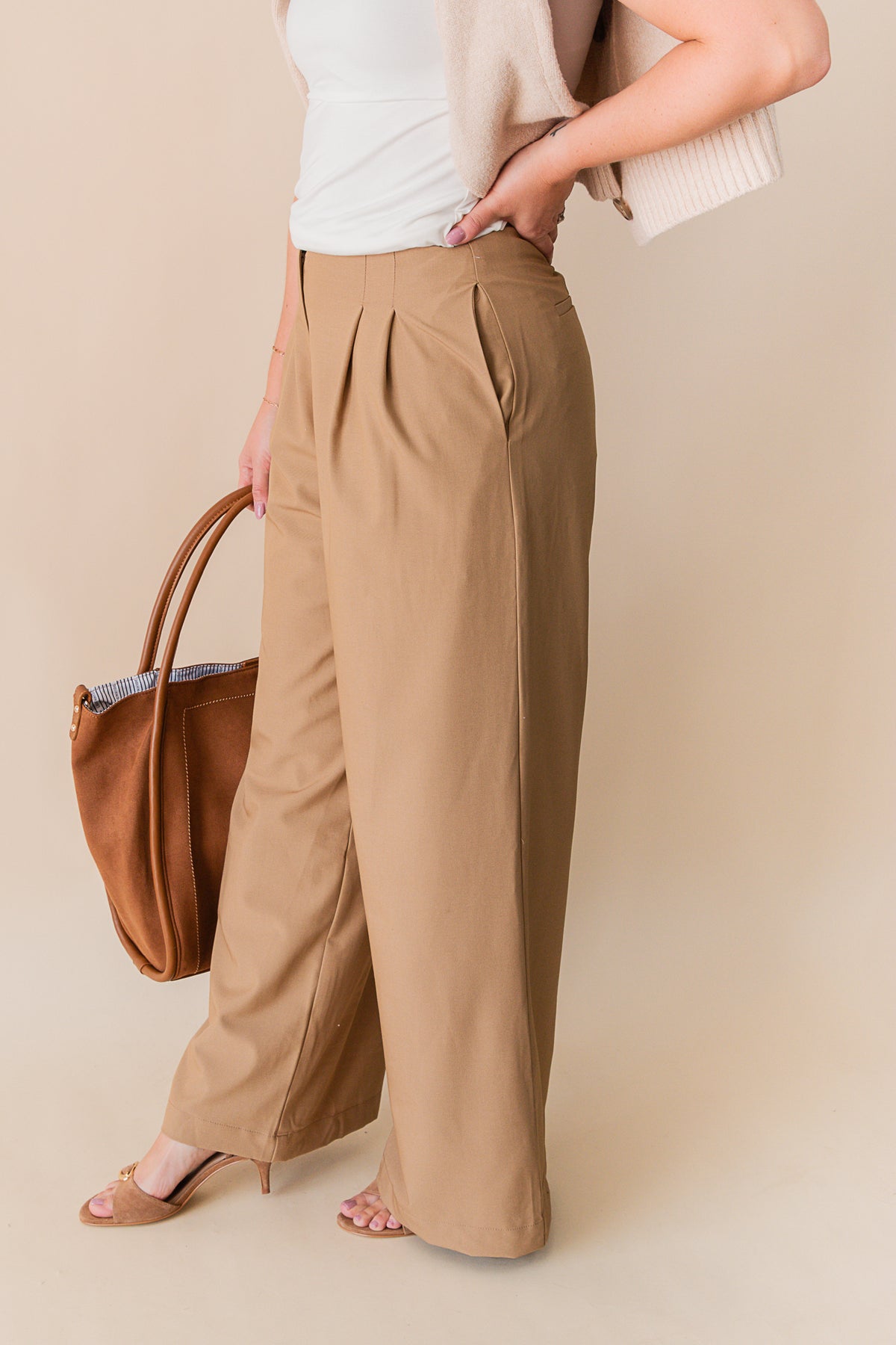 Reese Pleated Wide Leg Trousers