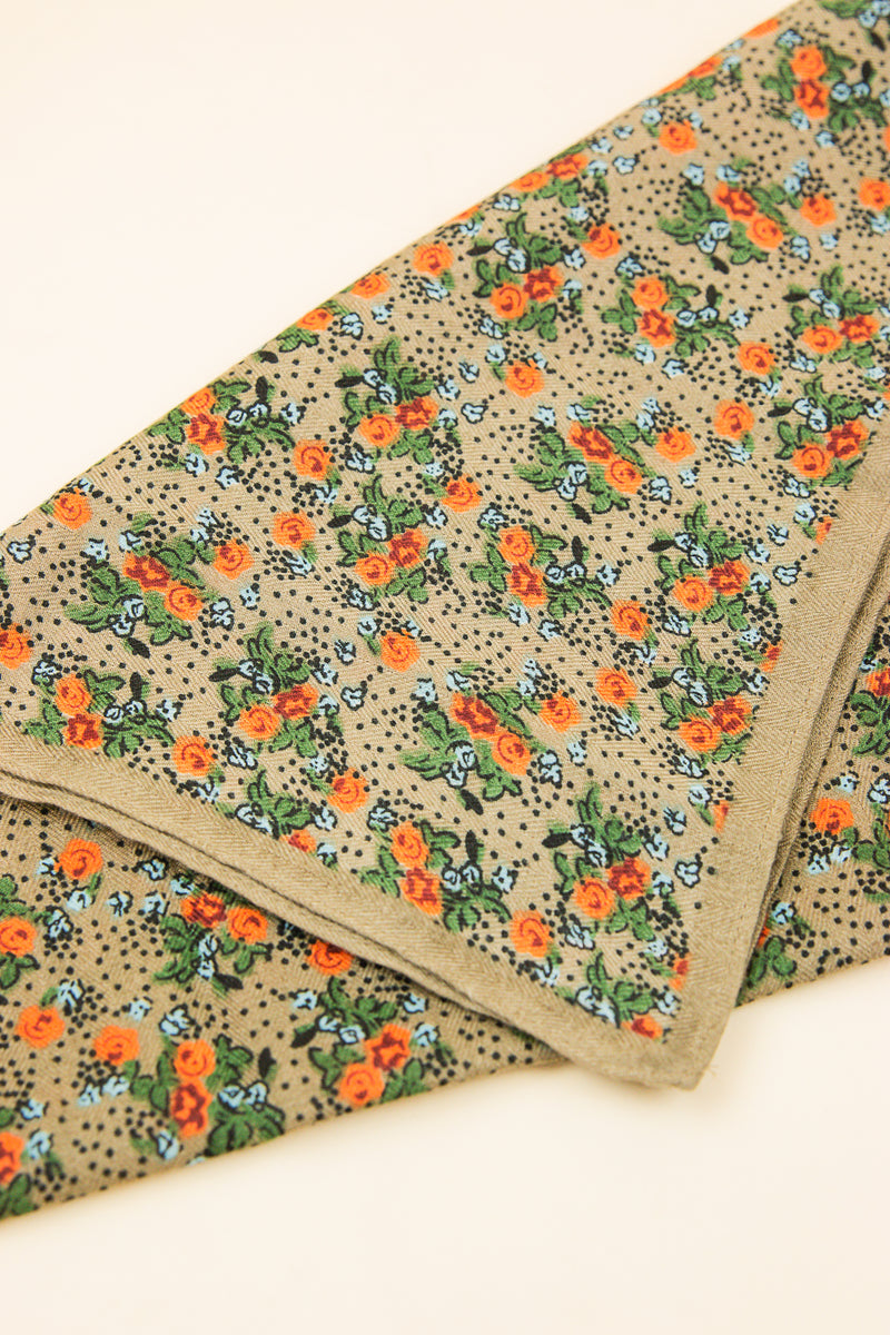 Scarvii Vintage Floral Square Scarf