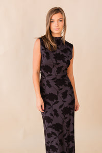 Tatum Shadow Floral Midi Dress