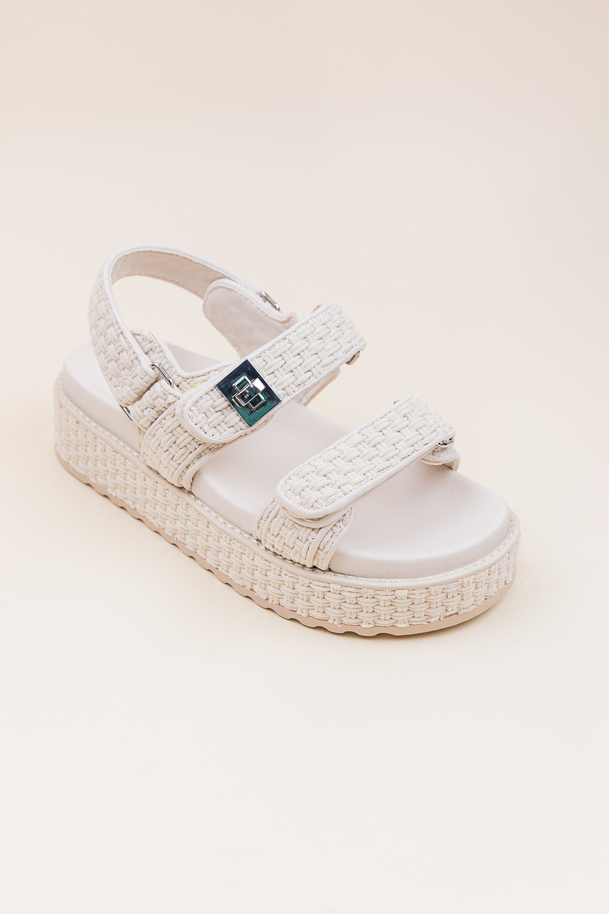 Big Mona Bone Woven Sandal