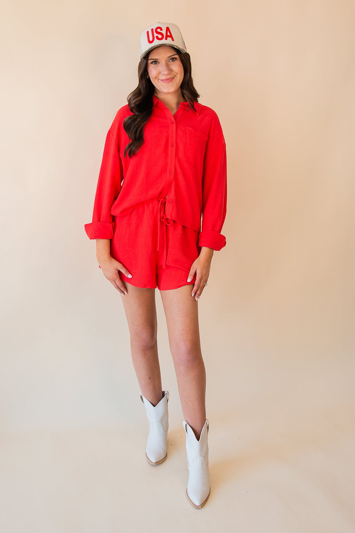 Sugarloaf Loose Button Up Shirt