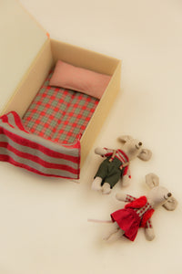 Christmas Twin Mice, Little Sister & Brother in Book